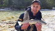 Hugo and Marble trout, April 2017, Slovenia fly fishing